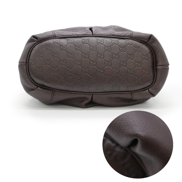 Gucci Shima Suki Handbag Brown Leather Brown - Picture 4 of 9